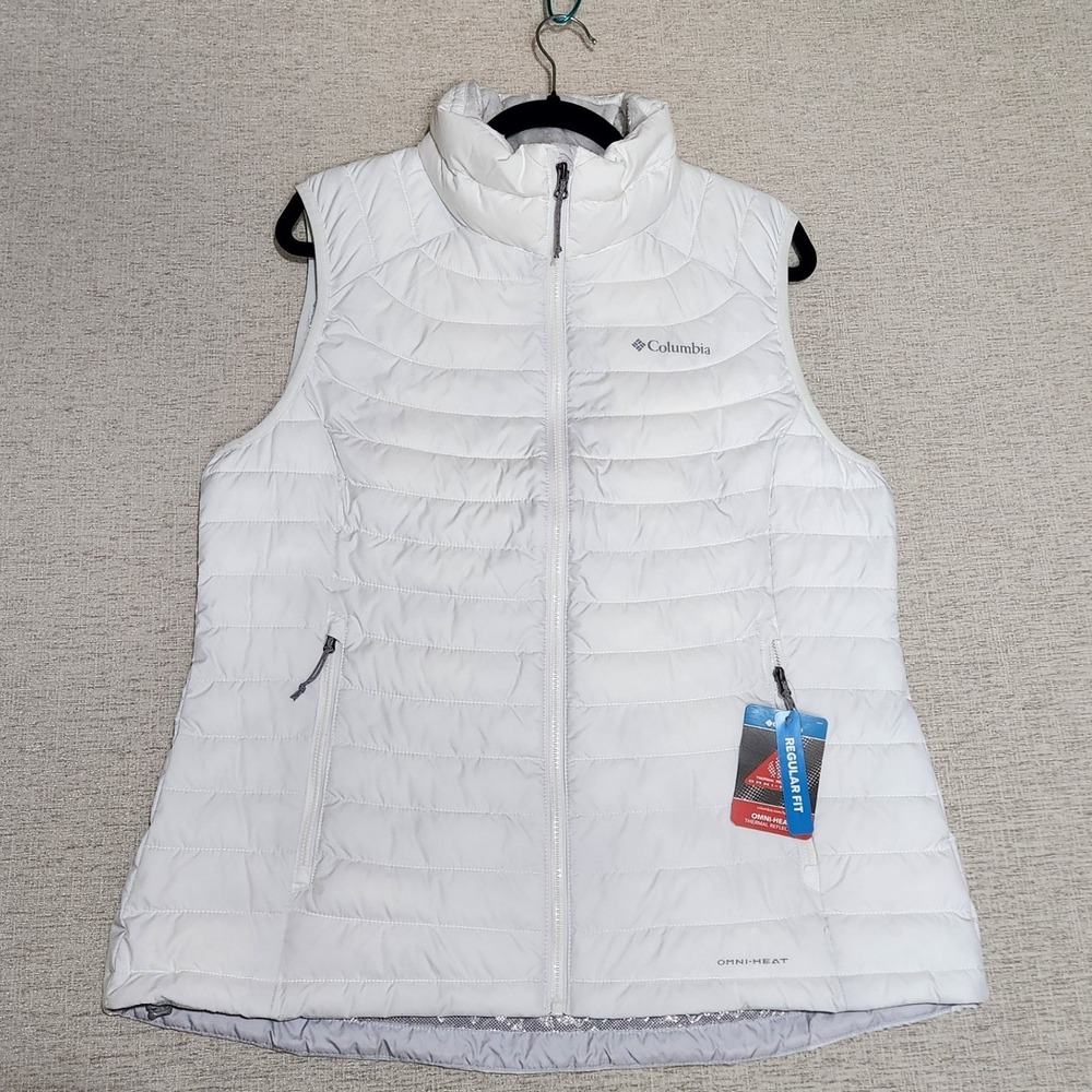 Columbia White Out FS Vest Womens Large White Omni-Heat Puffer XL4466-100